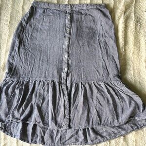 Hollister Blue Striped A-Line Skirt